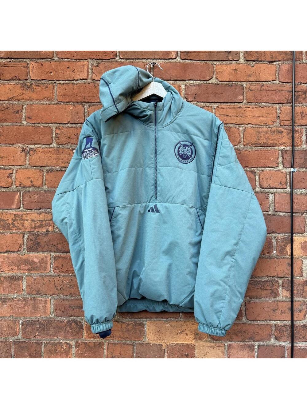 RARE adidas quinnipiac Belfast friendship series anorak twist weave jacket